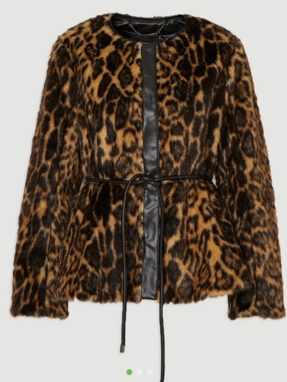 Karen Millen Leopard Cheetah Faux Fur coat